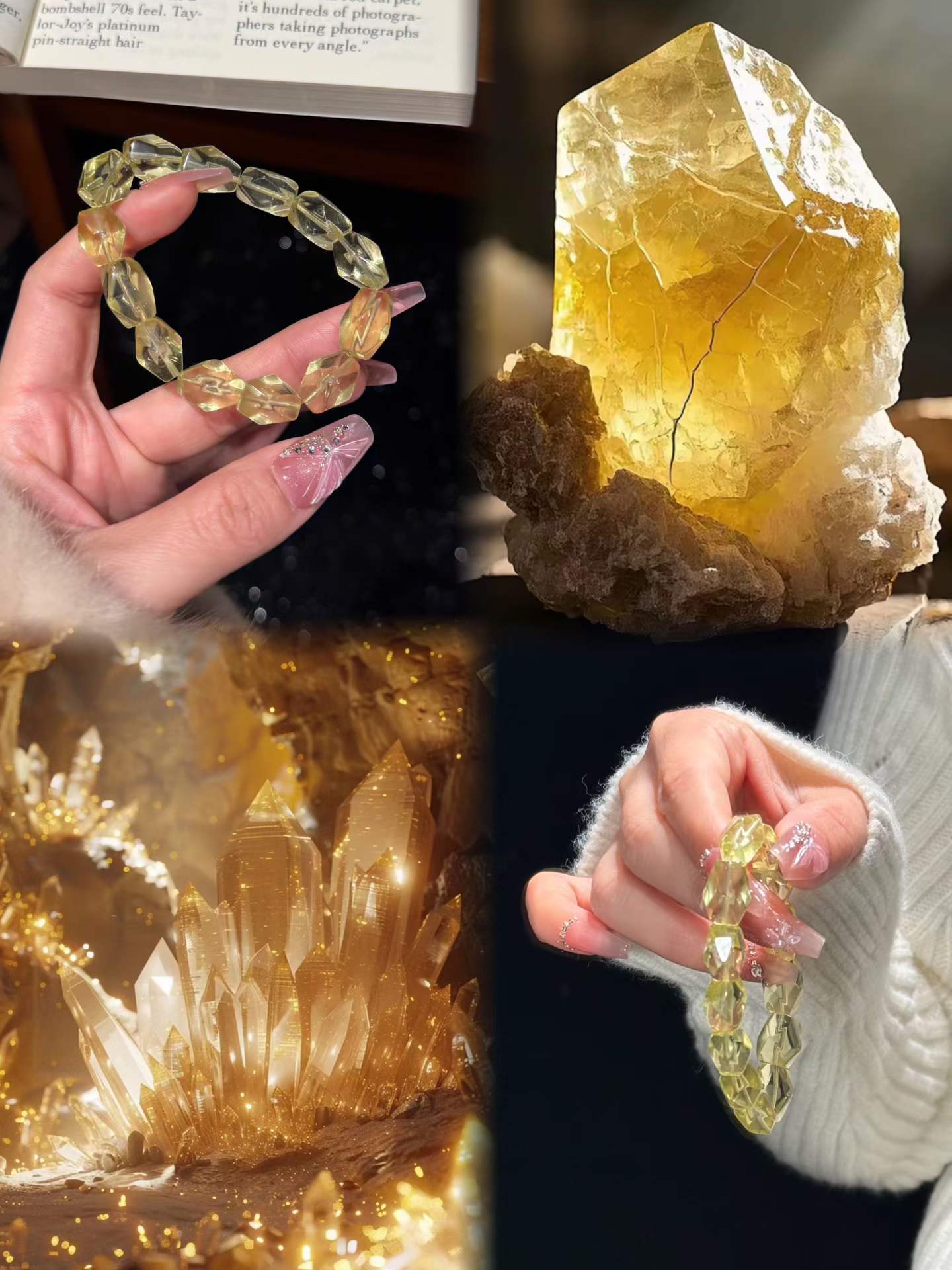 Citrine Freeform Crystal Bracelet