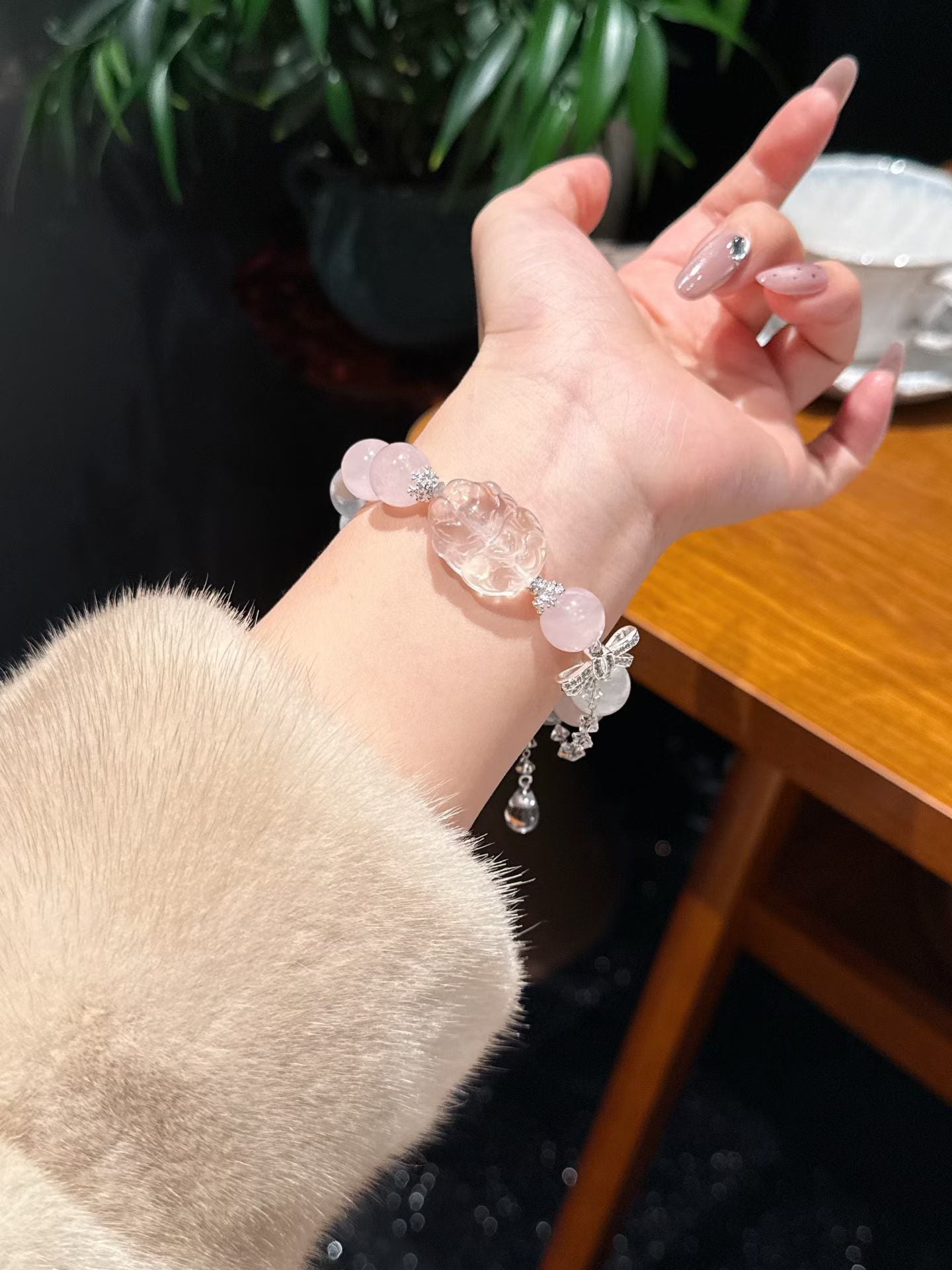 Rose Quartz Crystal Bracelet