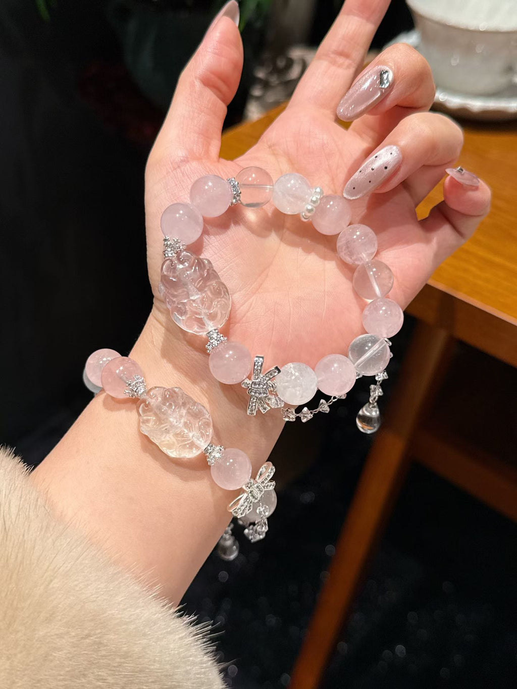 Rose Quartz Crystal Bracelet