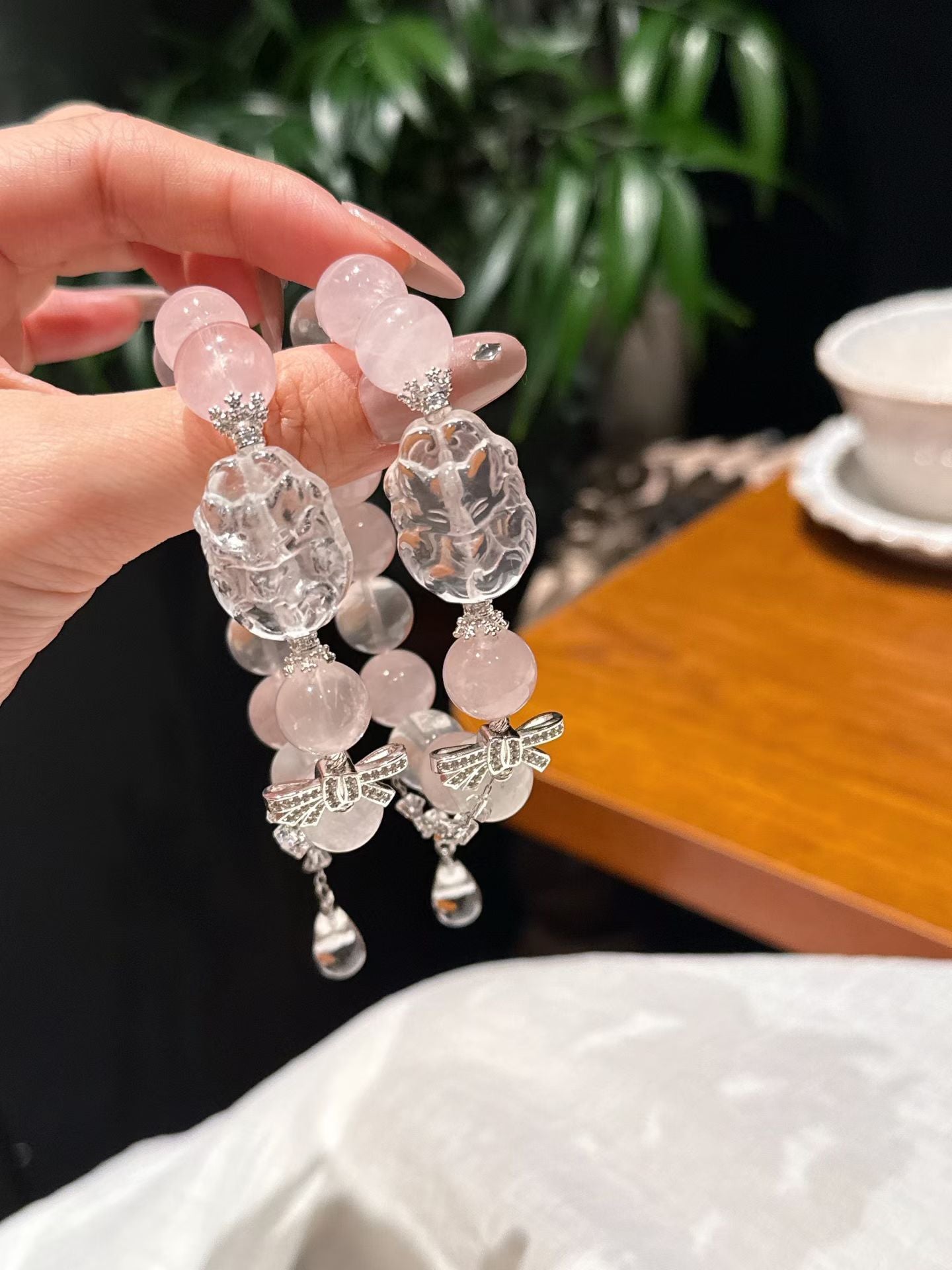 Rose Quartz Crystal Bracelet